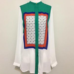 🍒5/$20🍒H&M Colourful Print Sheer Blouse